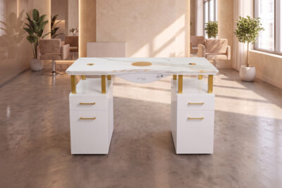 CALACATTA MAT KREMOWE TŁO POZIOM - GOLD 3